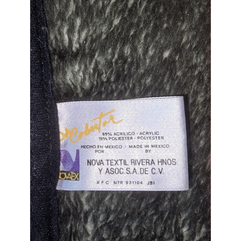 VTG Novatex Wolf Pack Acrylic Blend Multicolor Fleece Throw Blanket 57X50" Rare - Picture 5 of 6